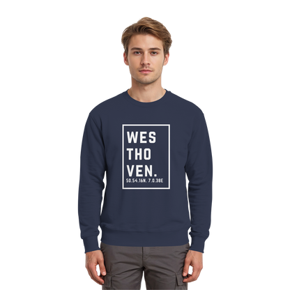 Westhoven Koordinaten (großer Druck auf der Brust) - Premium Sweatshirt