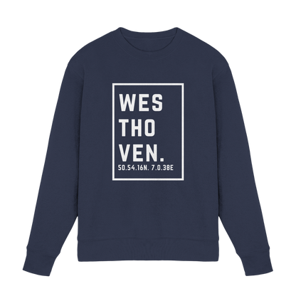 Westhoven Koordinaten (großer Druck auf der Brust) - Premium Sweatshirt