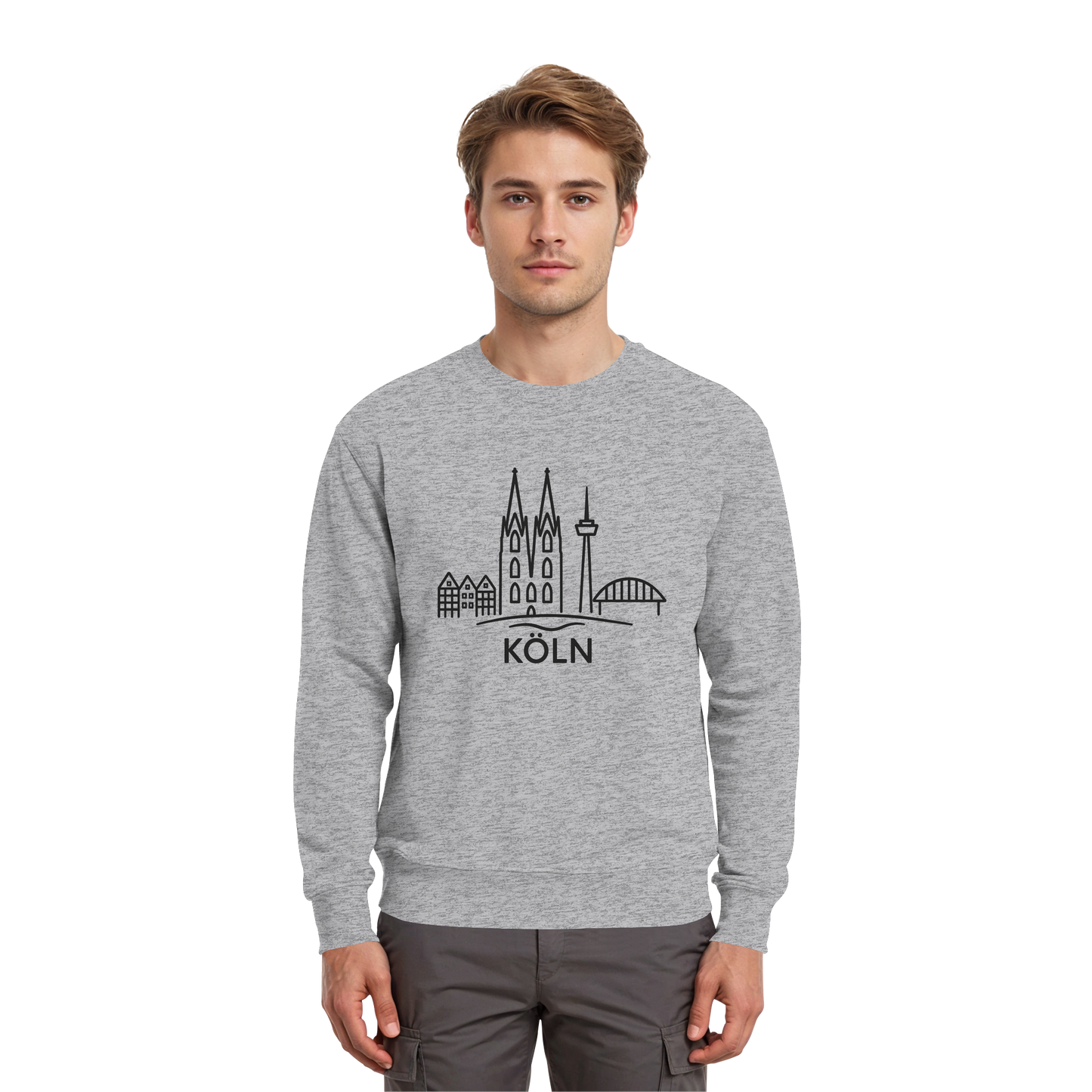 Köln Skyline (großer Druck auf der Brust) - Premium Sweatshirt