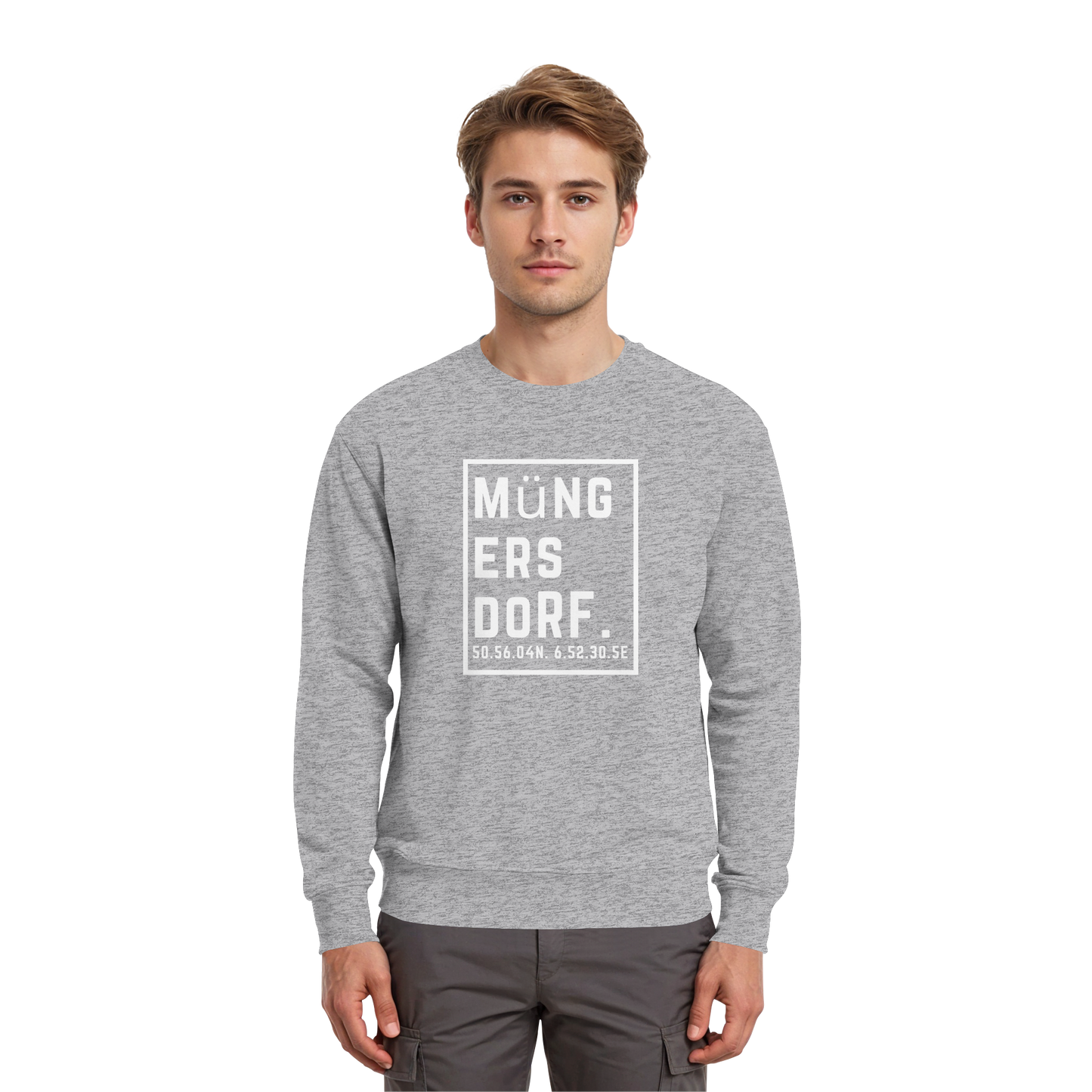 Müngersdorf Koordinaten (großer Druck auf der Brust) - Premium Sweatshirt