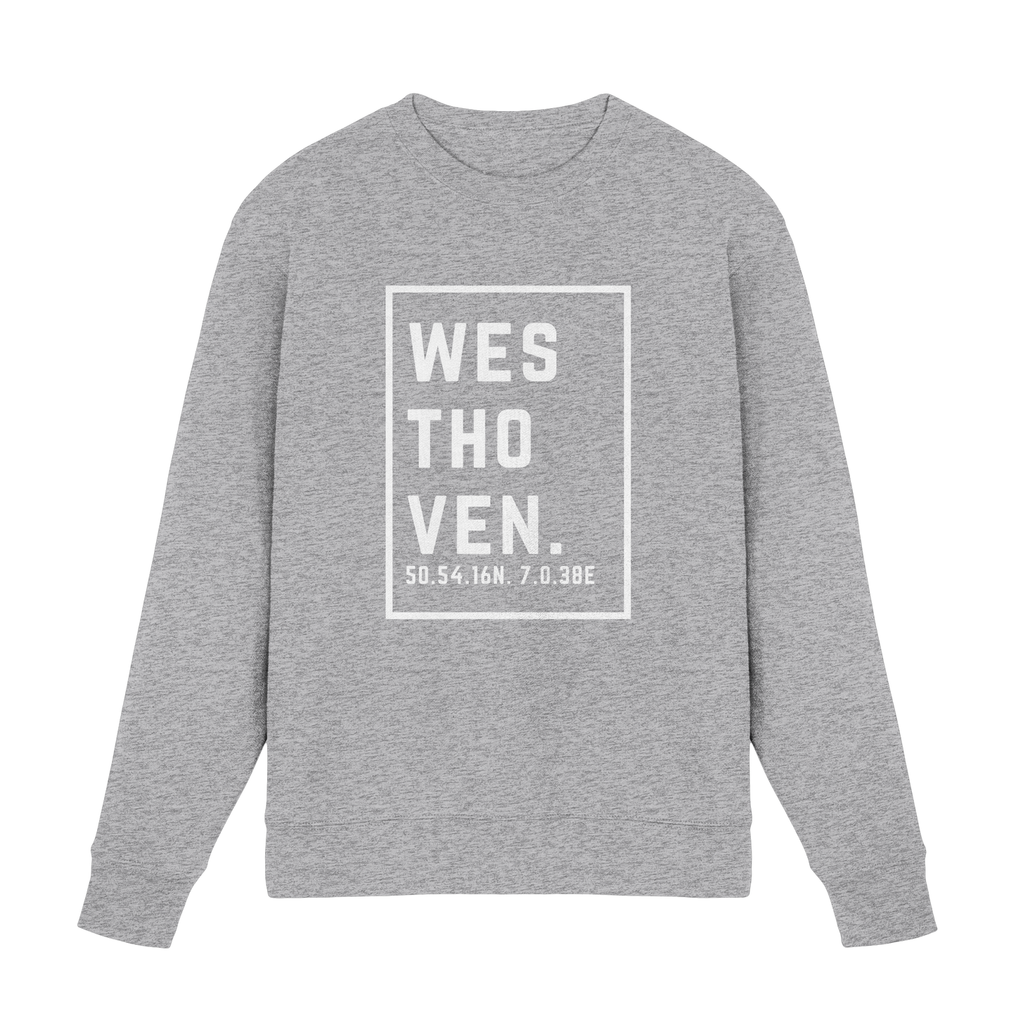 Westhoven Koordinaten (großer Druck auf der Brust) - Premium Sweatshirt