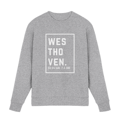Westhoven Koordinaten (großer Druck auf der Brust) - Premium Sweatshirt