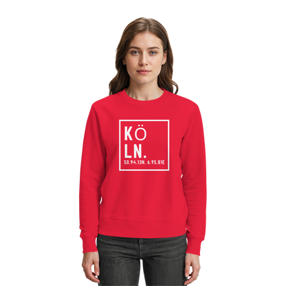 Köln Koordinaten (großer Druck auf der Brust) - Premium Sweatshirt