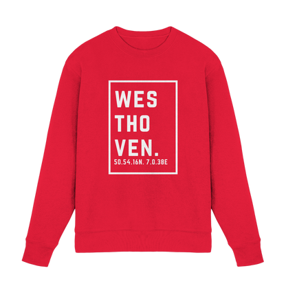 Westhoven Koordinaten (großer Druck auf der Brust) - Premium Sweatshirt