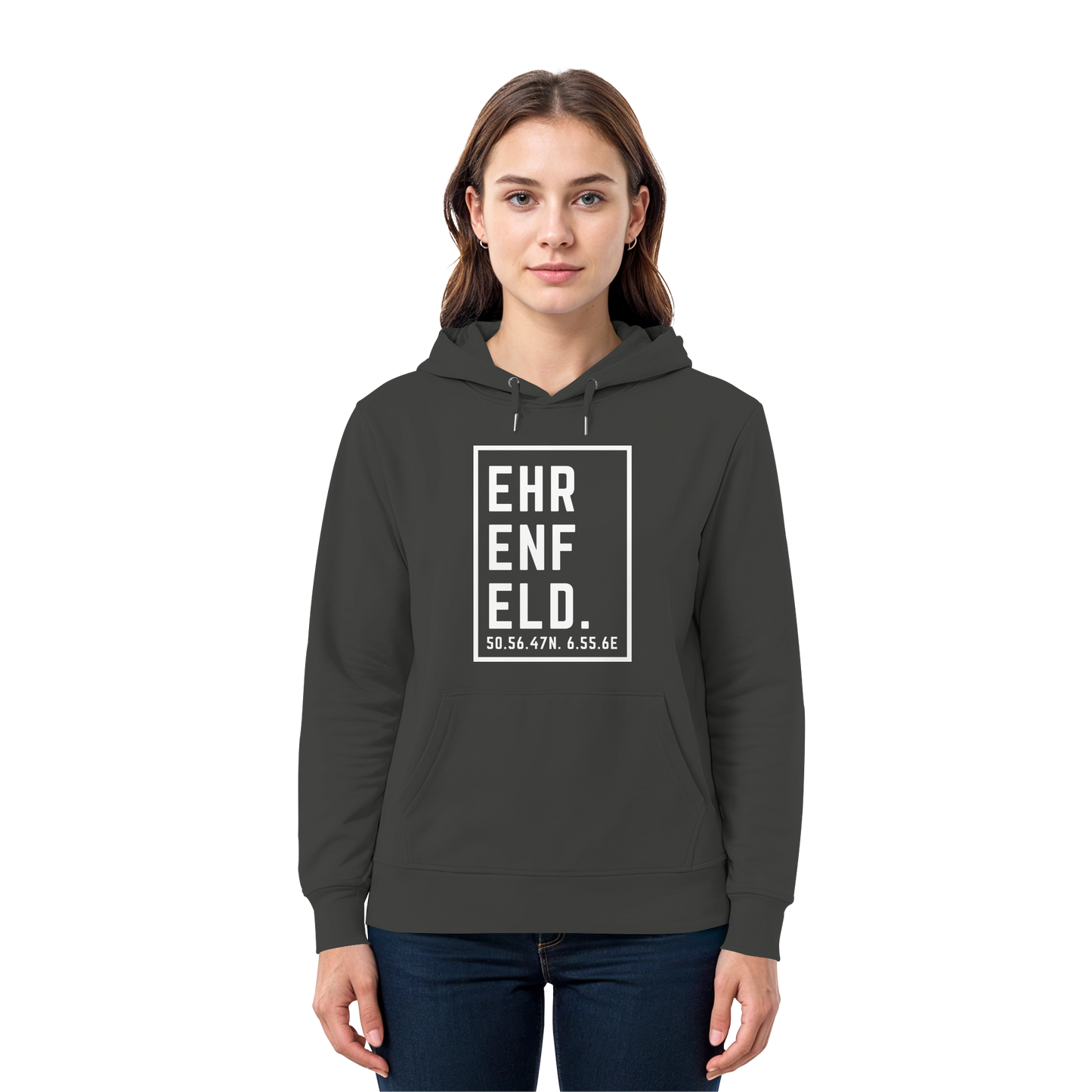 Ehrenfeld Koordinaten (großer Druck auf der Brust) - Premium Unisex Hoodie