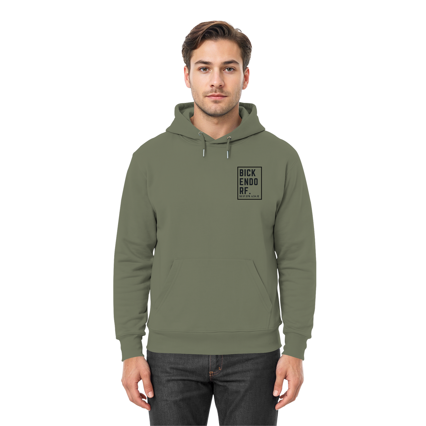 Bickendorf Koordinaten (kleiner Druck auf der Brust) - Premium Unisex Hoodie