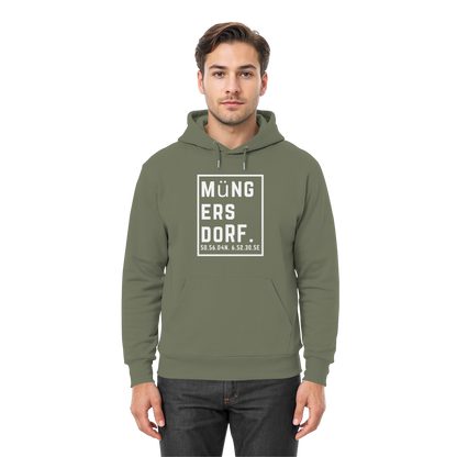 Müngersdorf Koordinaten (großer Druck auf der Brust) - Premium Unisex Hoodie