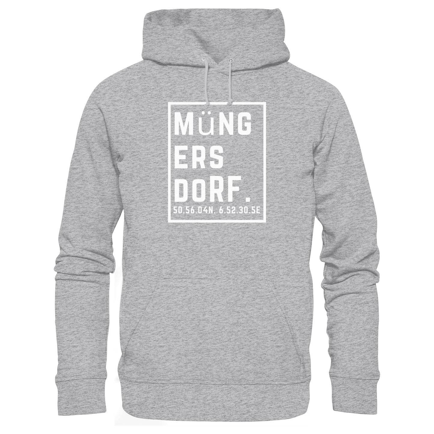 Müngersdorf Koordinaten (großer Druck auf der Brust) - Premium Unisex Hoodie