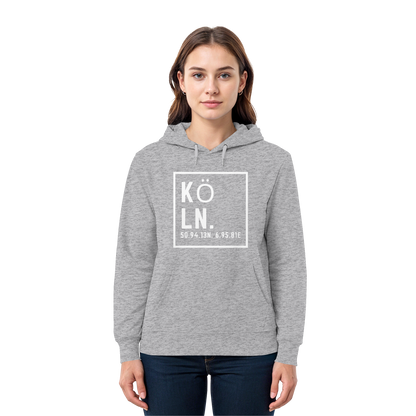 Köln Koordinaten (großer Druck auf der Brust) - Premium Unisex Hoodie