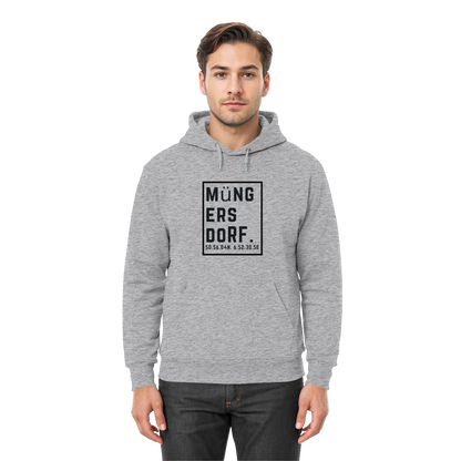Müngersdorf Koordinaten (großer Druck auf der Brust) - Premium Unisex Hoodie