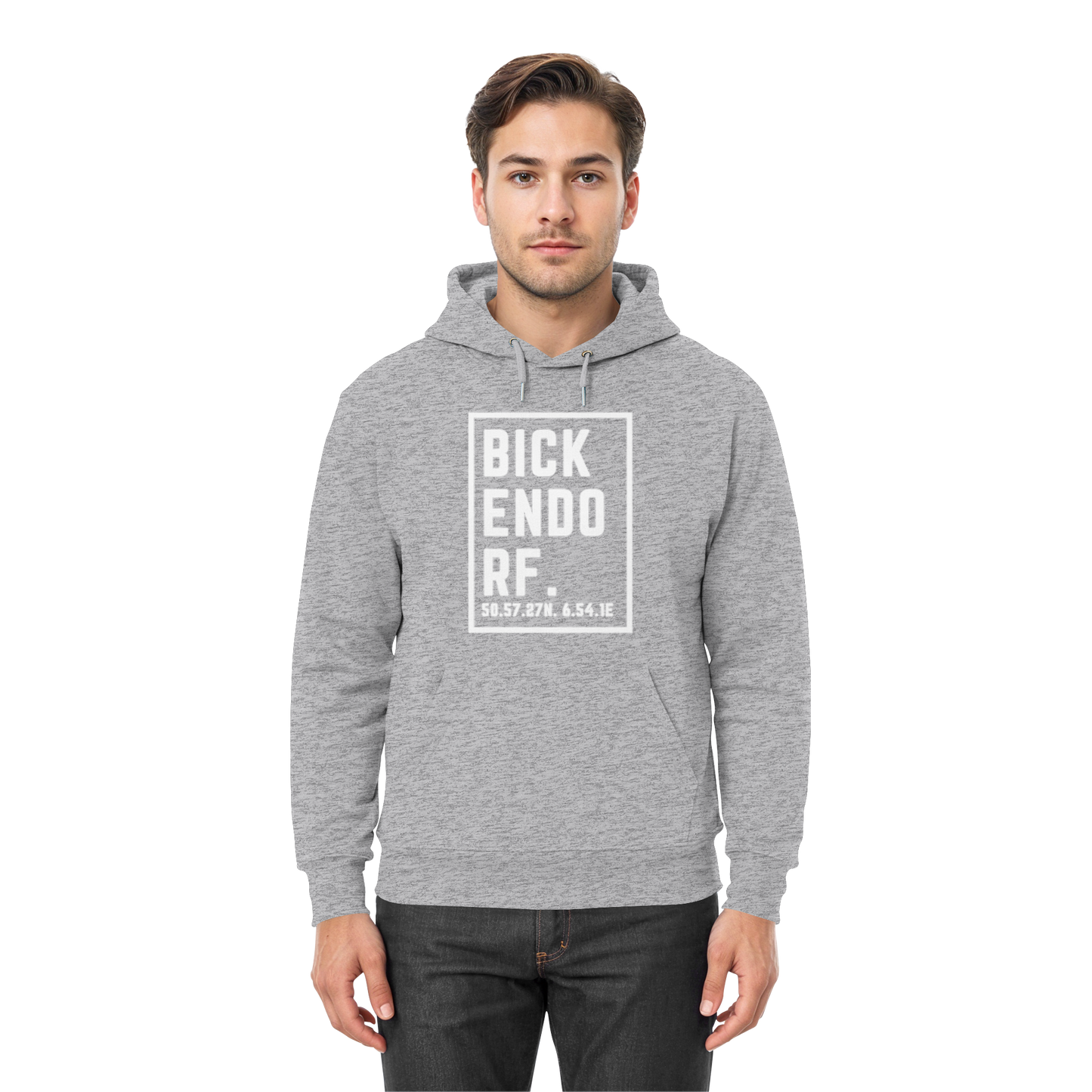 Bickendorf Koordinaten (großer Druck auf der Brust) - Premium Unisex Hoodie