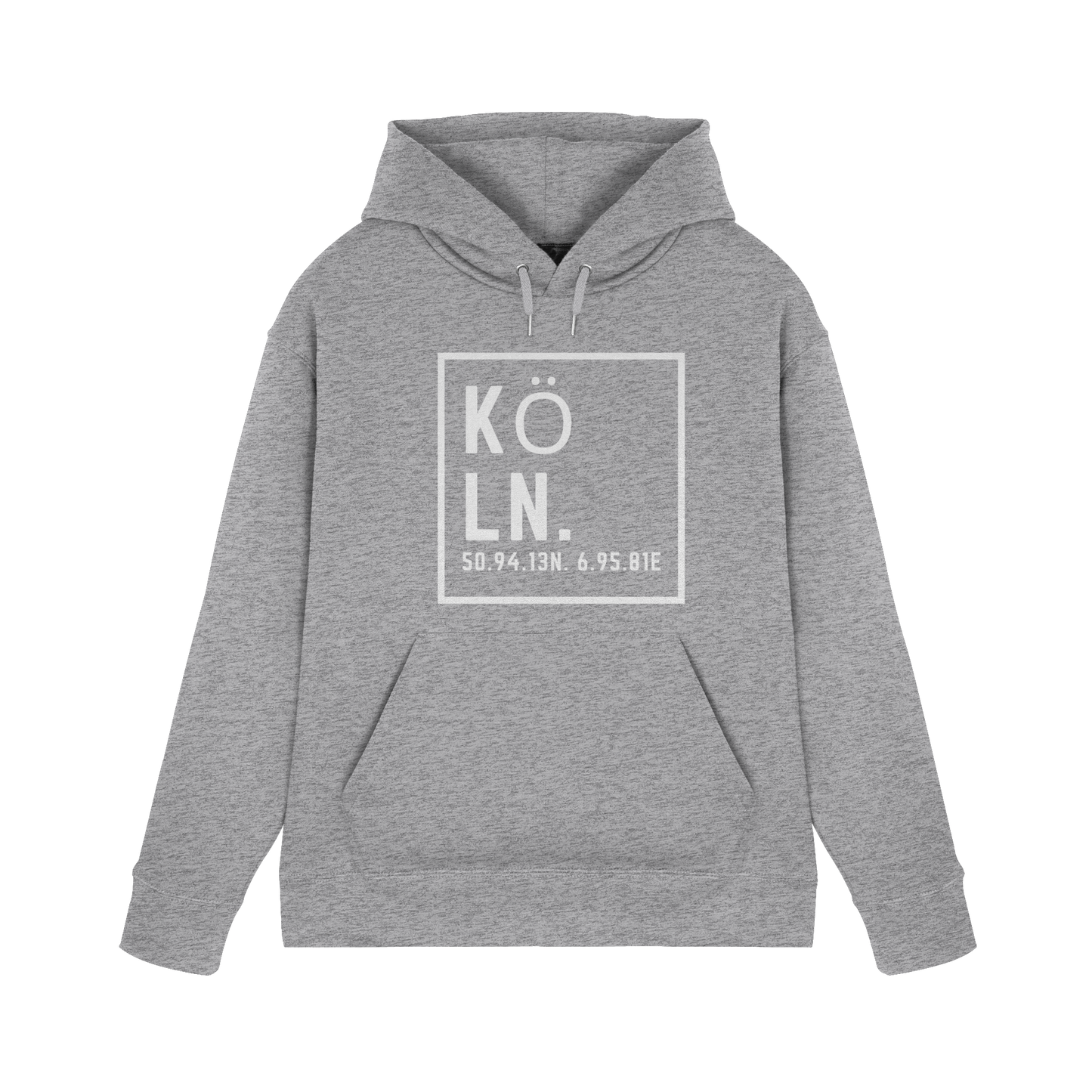 Köln Koordinaten (großer Druck auf der Brust) - Premium Unisex Hoodie
