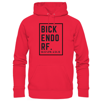 Bickendorf Koordinaten (großer Druck auf der Brust) - Premium Unisex Hoodie