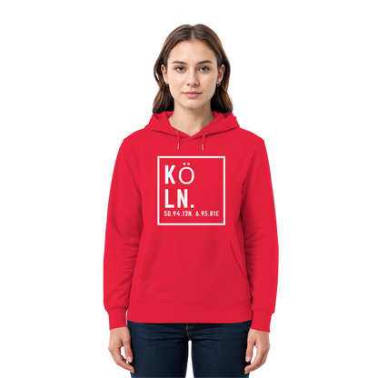 Köln Koordinaten (großer Druck auf der Brust) - Premium Unisex Hoodie