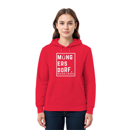 Müngersdorf Koordinaten (großer Druck auf der Brust) - Premium Unisex Hoodie