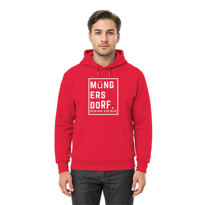 Müngersdorf Koordinaten (großer Druck auf der Brust) - Premium Unisex Hoodie