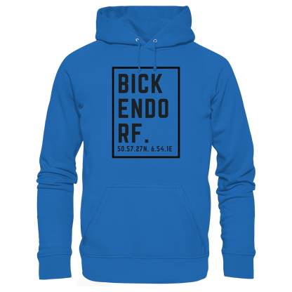 Bickendorf Koordinaten (großer Druck auf der Brust) - Premium Unisex Hoodie