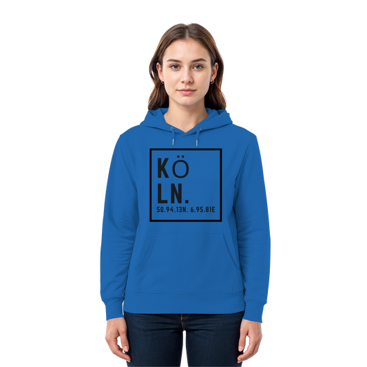 Köln Koordinaten (großer Druck auf der Brust) - Premium Unisex Hoodie