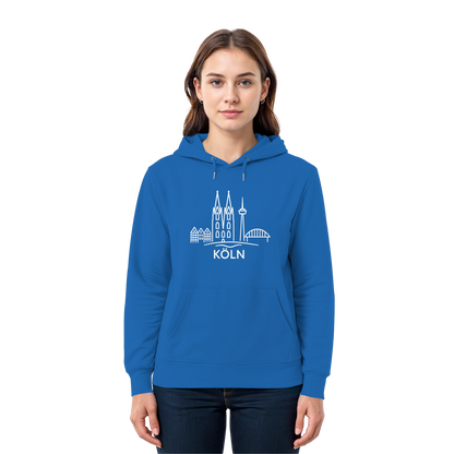 Köln Skyline (großer Druck auf der Brust) - Premium Unisex Hoodie