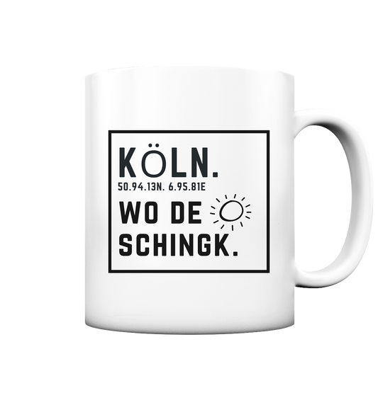 Wo de Sonn schingk - Köln Druck - Accessoires - Tasse matt