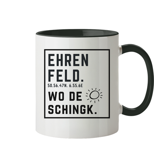 Wo de Sonn schingk - Ehrenfeld Druck - Accessoires - Tasse zweifarbig