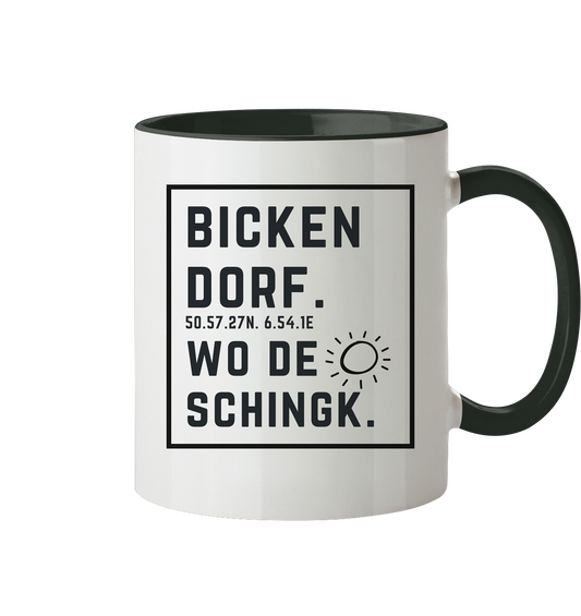 Wo de Sonn schingk - Bickendorf Druck - Accessoires - Tasse zweifarbig