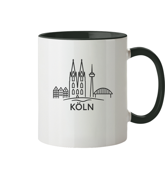 Köln Skyline (Druck) - Accessoires - Tasse zweifarbig
