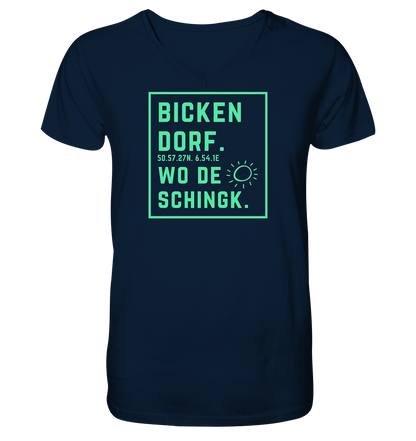 Wo de Sonn schingk - Bickendorf Druck - V-Neck Shirt
