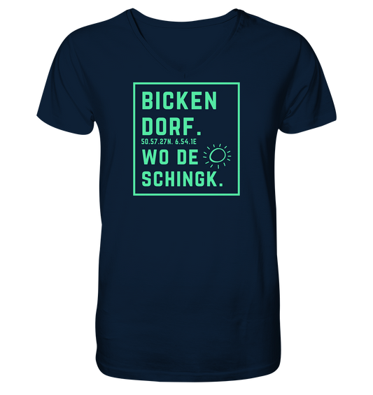 Wo de Sonn schingk - Bickendorf Druck - V-Neck Shirt