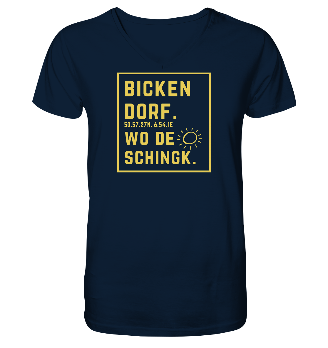 Wo de Sonn schingk - Bickendorf Druck - V-Neck Shirt