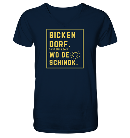 Wo de Sonn schingk - Bickendorf Druck - V-Neck Shirt