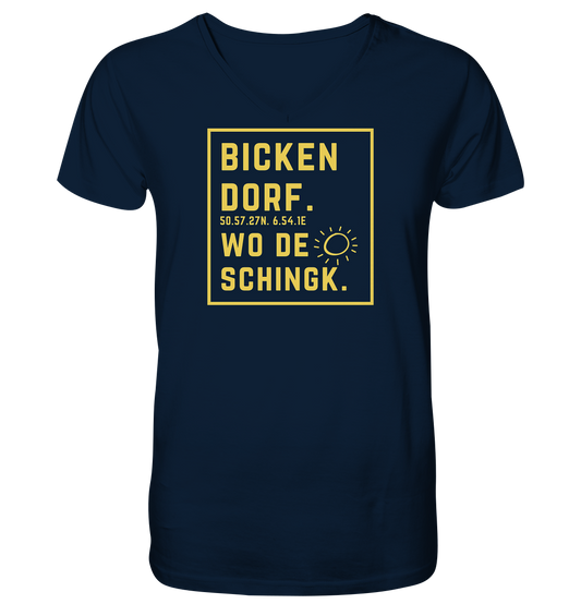 Wo de Sonn schingk - Bickendorf Druck - V-Neck Shirt