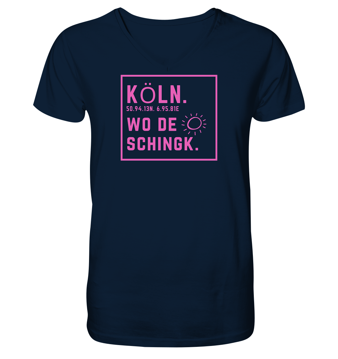 Wo de Sonn schingk - Köln Druck  - V-Neck Shirt