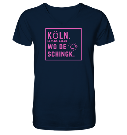 Wo de Sonn schingk - Köln Druck  - V-Neck Shirt