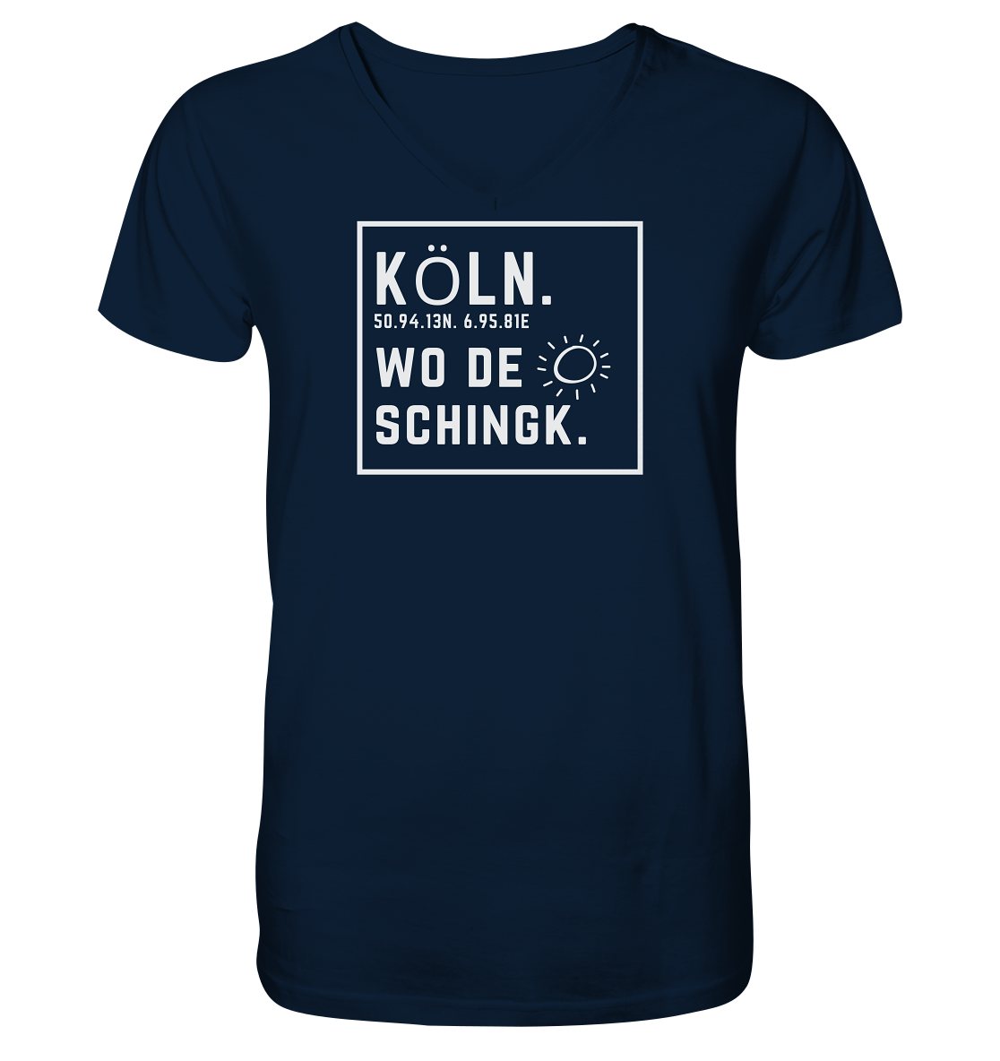 Wo de Sonn schingk - Köln Druck - V-Neck Shirt