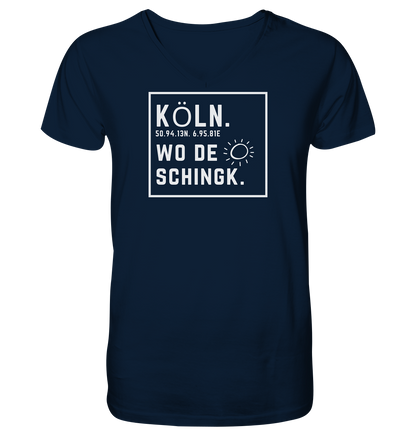 Wo de Sonn schingk - Köln Druck - V-Neck Shirt
