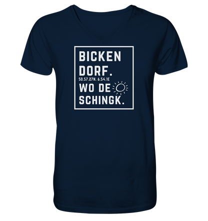 Wo de Sonn schingk - Bickendorf Druck - V-Neck Shirt