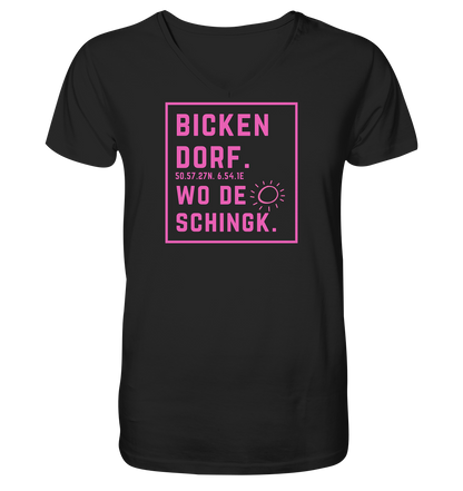 Wo de Sonn schingk - Bickendorf Druck  - V-Neck Shirt