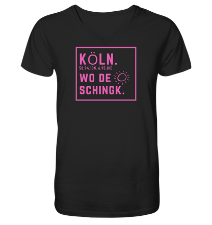 Wo de Sonn schingk - Köln Druck  - V-Neck Shirt