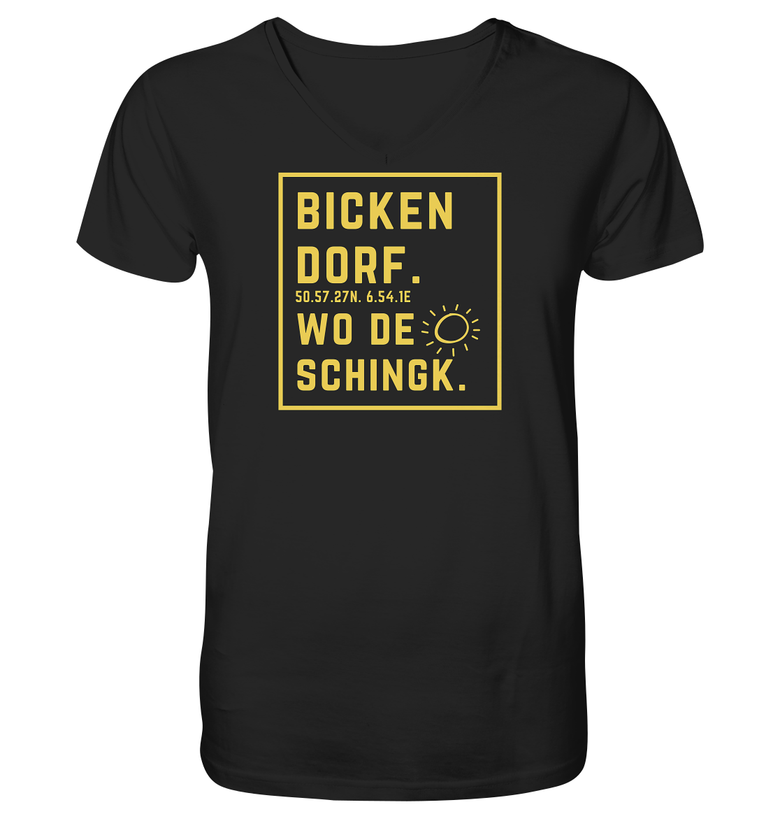 Wo de Sonn schingk - Bickendorf Druck - V-Neck Shirt