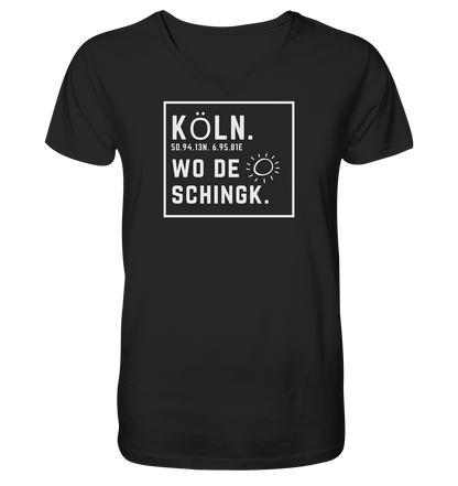Wo de Sonn schingk - Köln Druck - V-Neck Shirt
