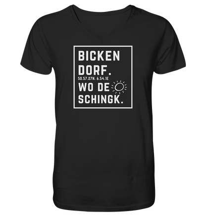 Wo de Sonn schingk - Bickendorf Druck - V-Neck Shirt