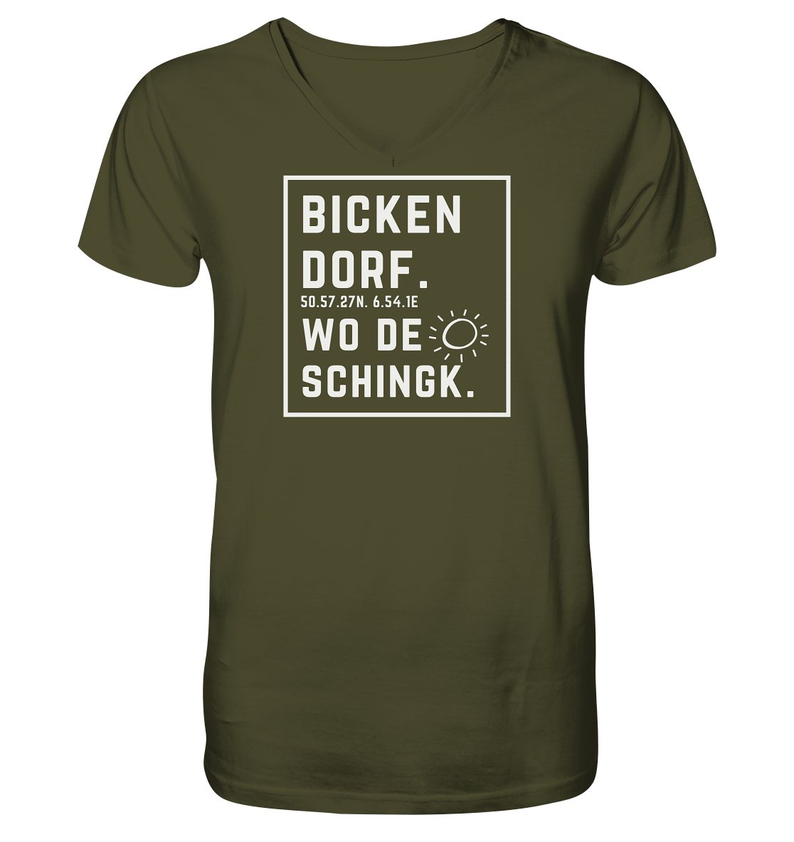 Wo de Sonn schingk - Bickendorf Druck - V-Neck Shirt