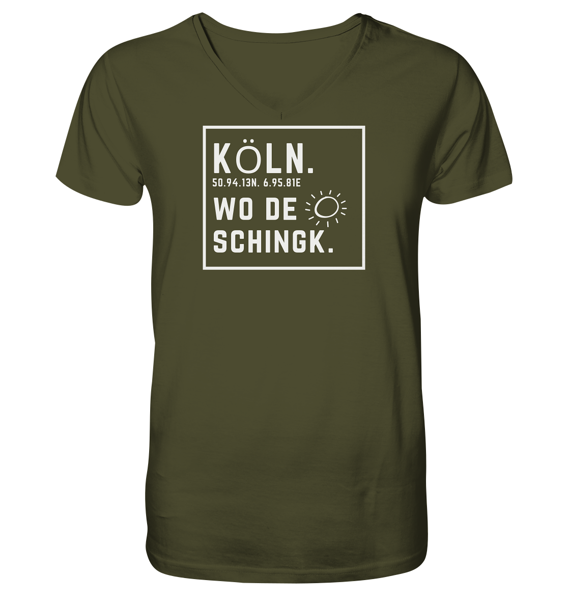 Wo de Sonn schingk - Köln Druck - V-Neck Shirt