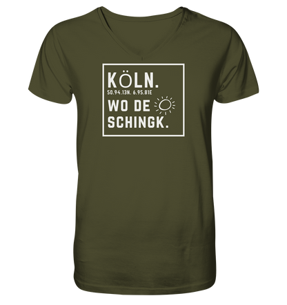 Wo de Sonn schingk - Köln Druck - V-Neck Shirt