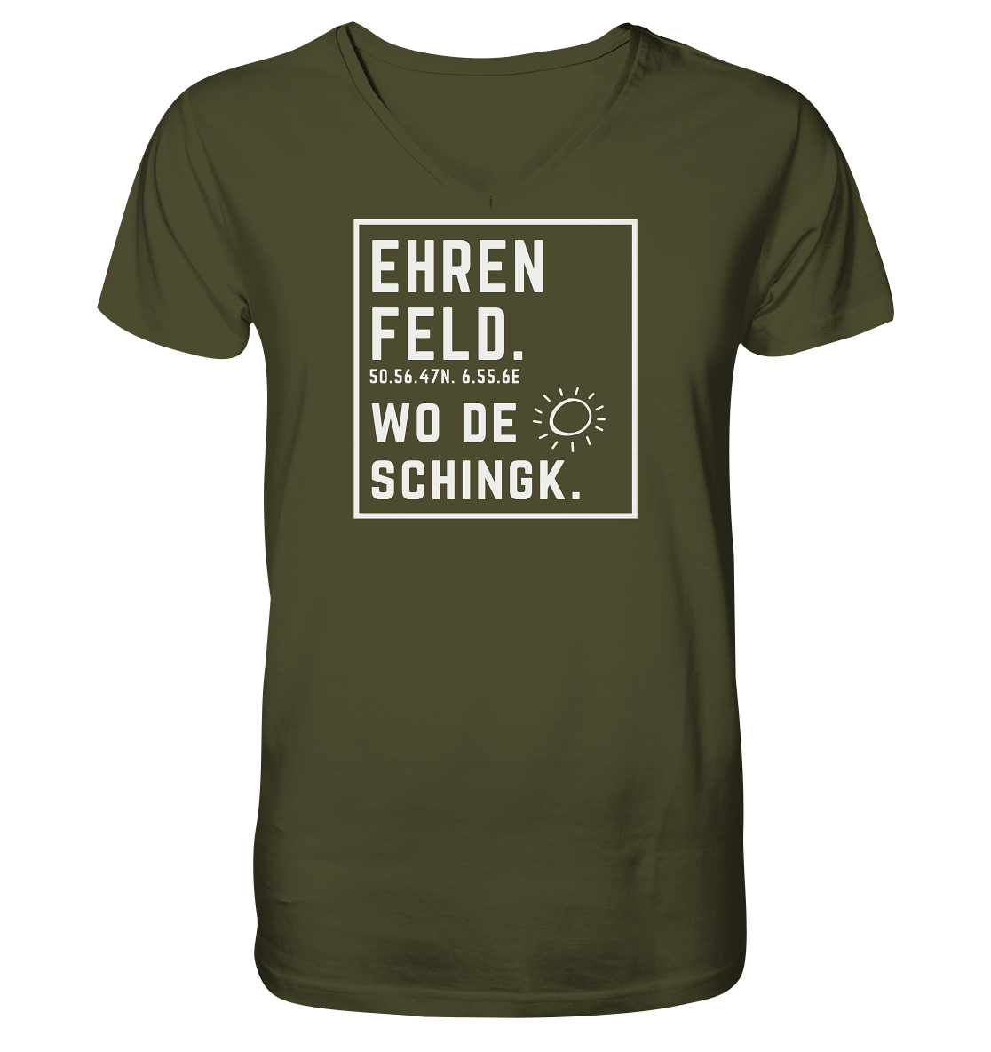 Wo de Sonn schingk - Ehrenfeld Druck - V-Neck Shirt