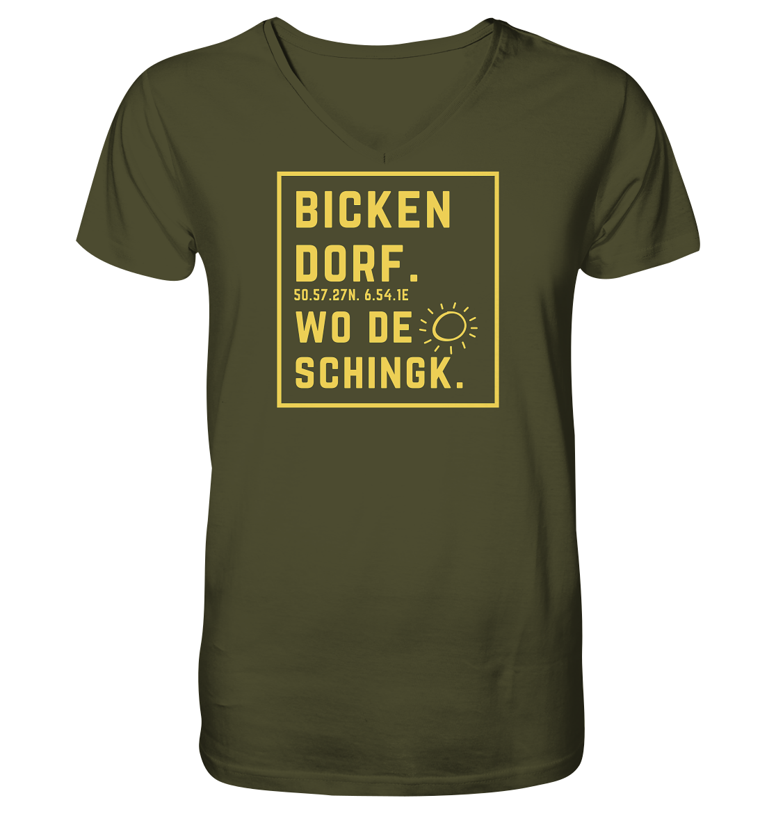 Wo de Sonn schingk - Bickendorf Druck - V-Neck Shirt