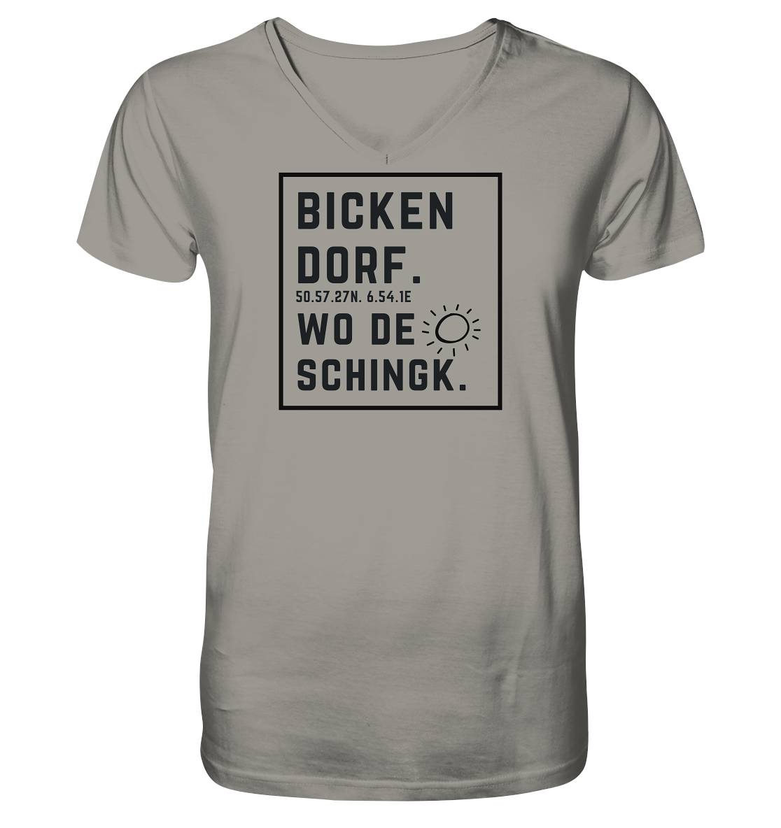 Wo de Sonn schingk - Bickendorf Druck  - V-Neck Shirt