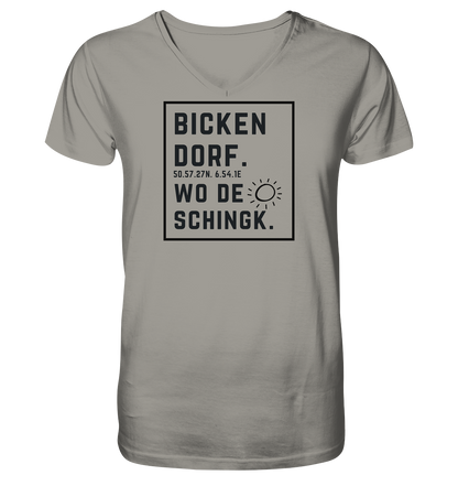 Wo de Sonn schingk - Bickendorf Druck  - V-Neck Shirt