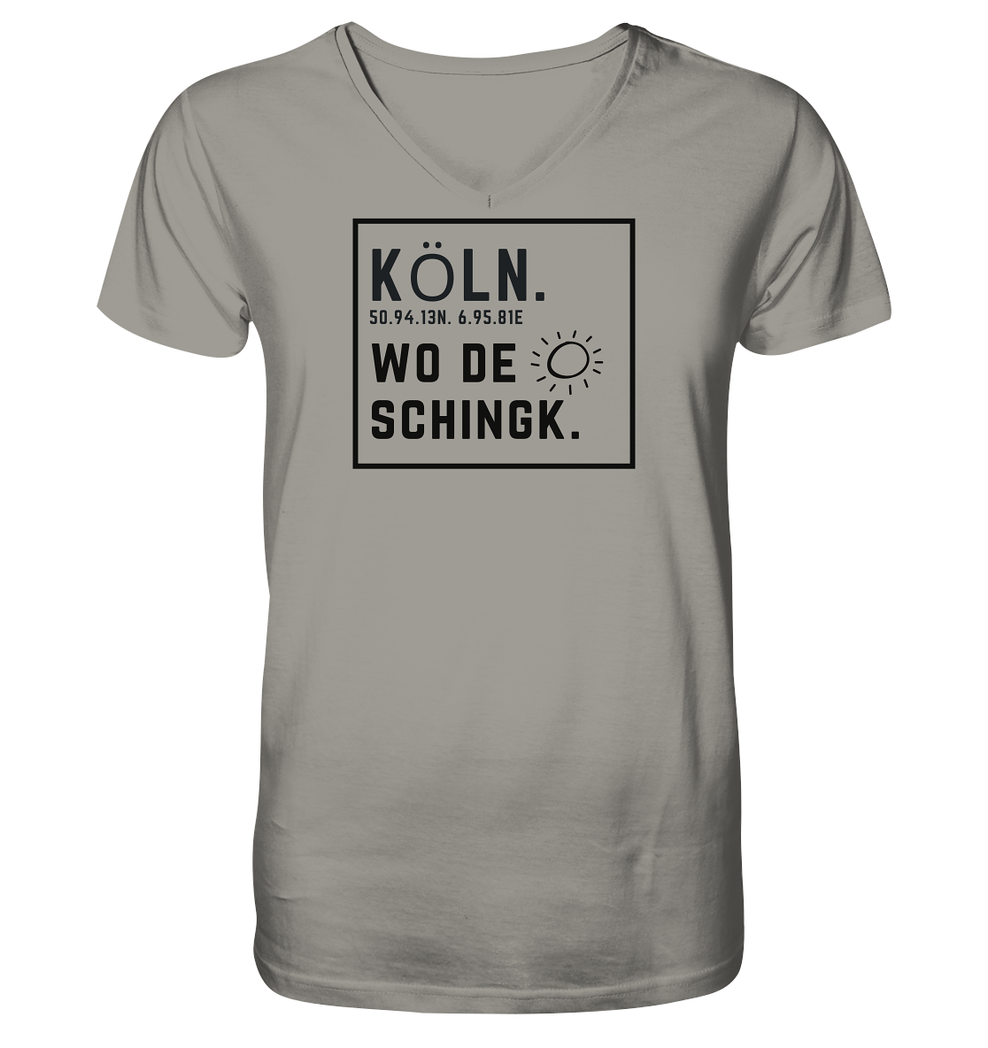 Wo de Sonn schingk - Köln Druck   - V-Neck Shirt